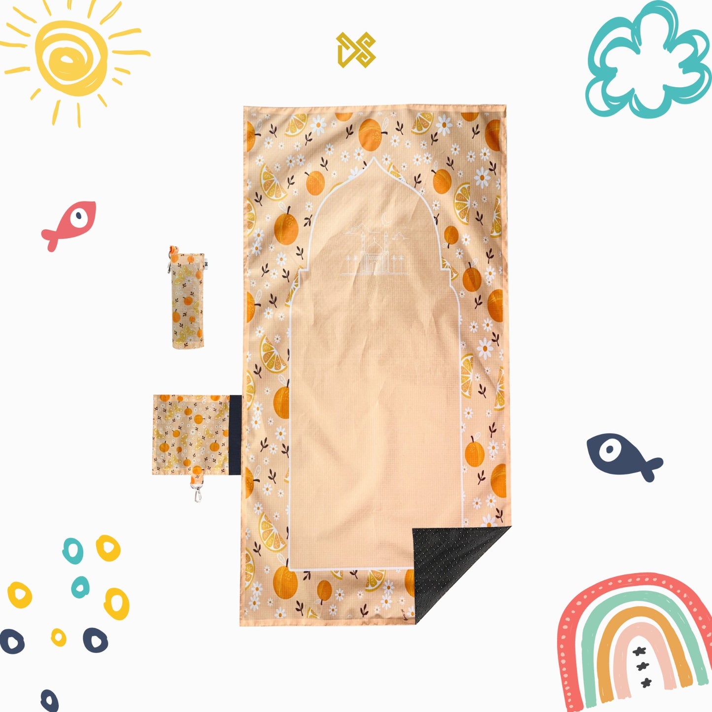 DS Modest – Anti-Slip Handheld Travel Prayer Mat for Kids
