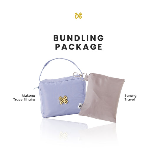 DS Modest - Paket Mukena Travel Khaira 2 in 1 dan Sarung Travel Waterproof