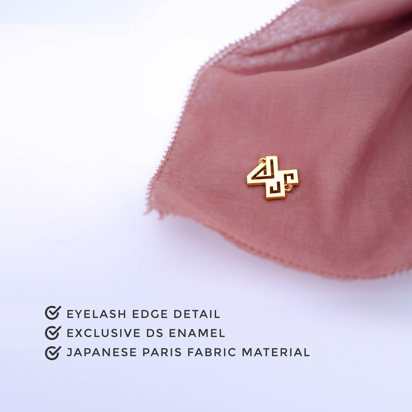 DS Modest – Plain Paris Series – Premium Japanese Paris Square Hijab