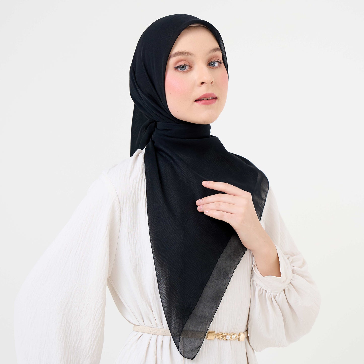DS Modest – Plain Paris Series – Premium Japanese Paris Square Hijab