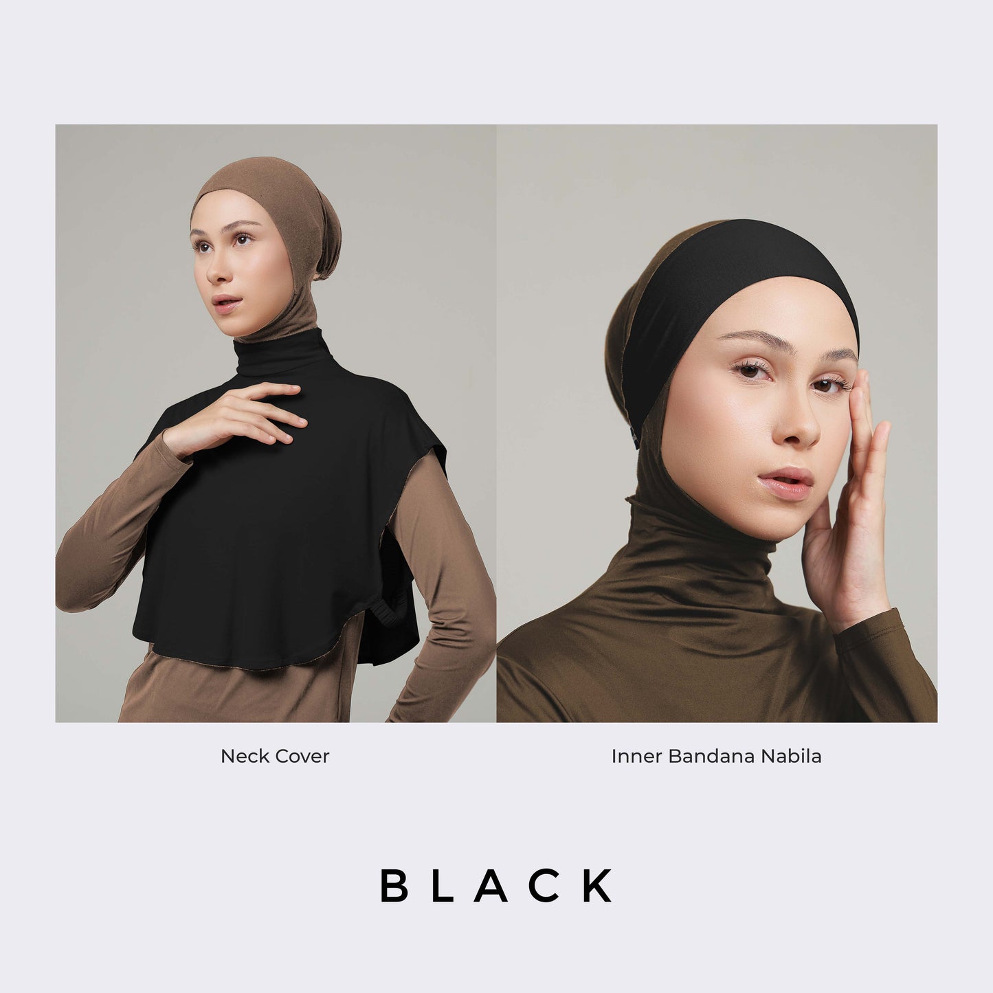 DS Modest - Paket Hemat Inner Bandana & Deker Leher Tencel Premium