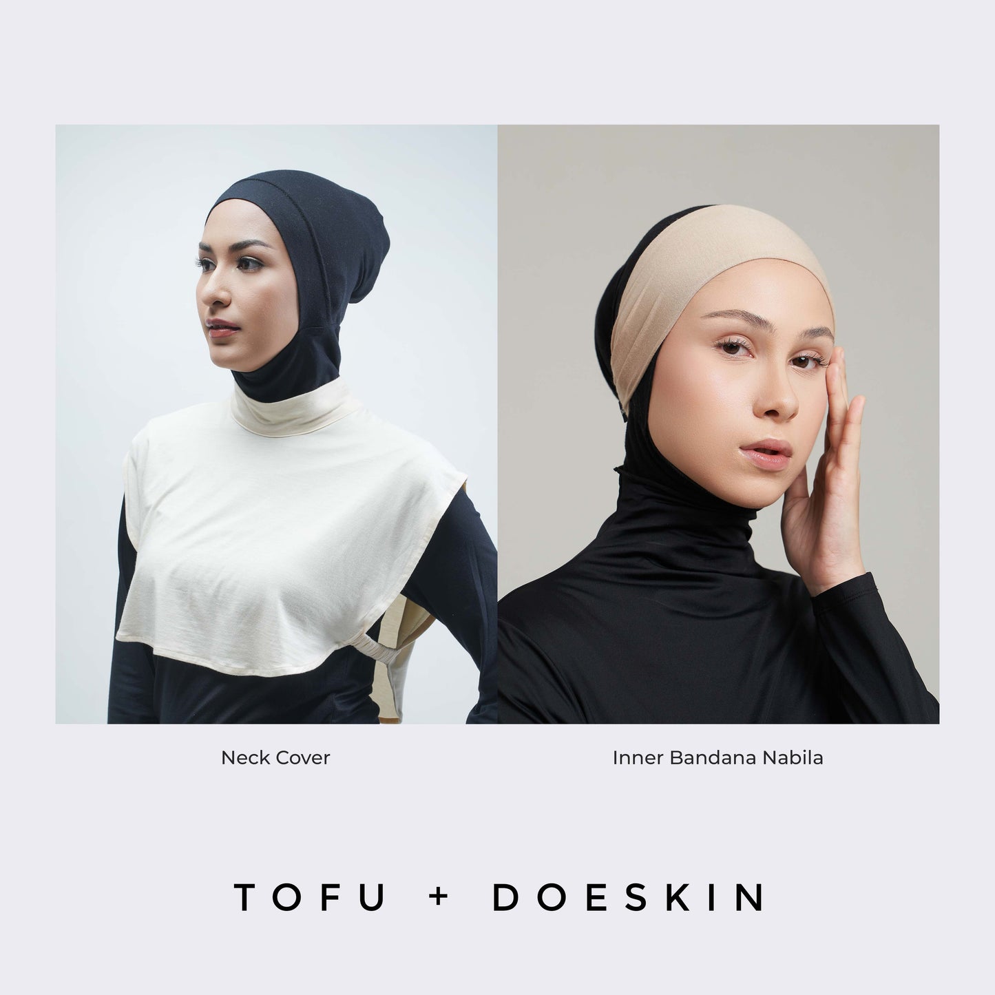 DS Modest - Paket Hemat Inner Bandana & Deker Leher Tencel Premium
