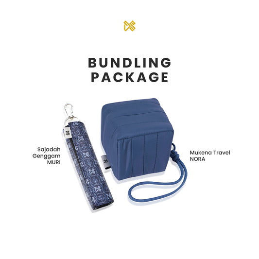 DS Modest - Paket Mukena Travel Nora 2 in 1 dan Sajadah Genggam Travel MURI