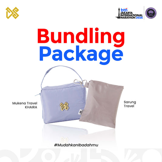 DS Modest - Paket Mukena Travel Khaira 2 in 1 dan Sarung Travel Waterproof