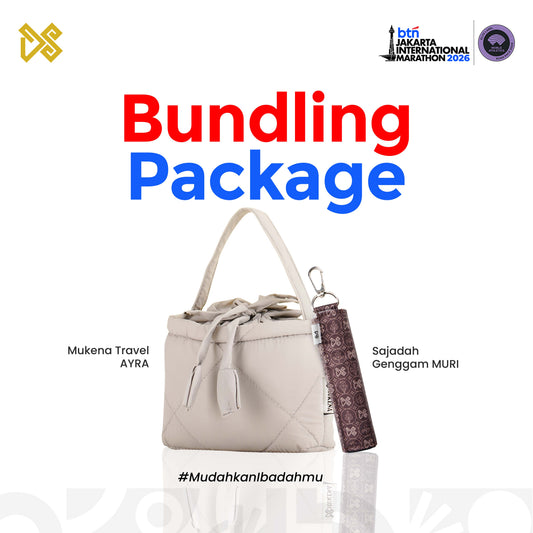 DS Modest - Paket Hemat Mukena Travel Ayra 2 in 1 dan Sajadah Genggam MURI