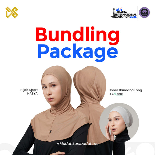 DS Modest - Paket Hemat Hijab Sport Tencel Nasya dan Ciput Tencel