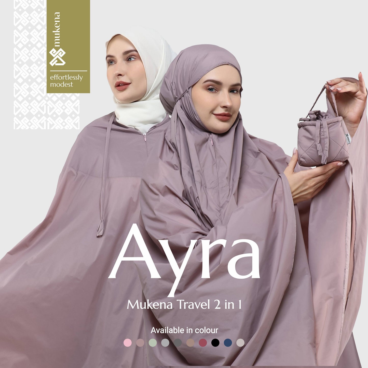 DS Modest – 2 in 1 Travel Prayer Robe – Ayra (With Neck Zipper)