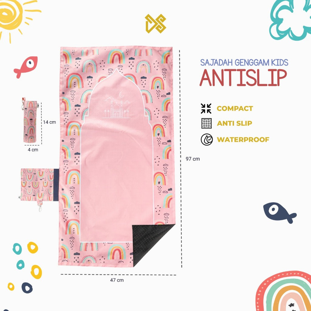 DS Modest – Anti-Slip Handheld Travel Prayer Mat for Kids
