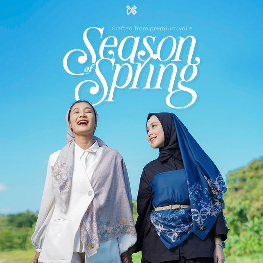 DS Modest - Hijab Motif Segi Empat Lasercut Season of Spring Signature Series