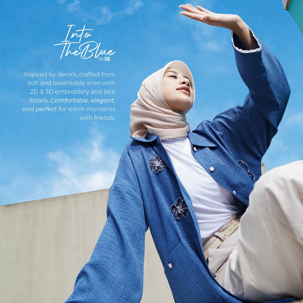 DS Modest – Women’s Linen Tunic Into The Blue Series – Swara