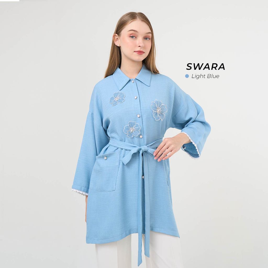 DS Modest – Women’s Linen Tunic Into The Blue Series – Swara