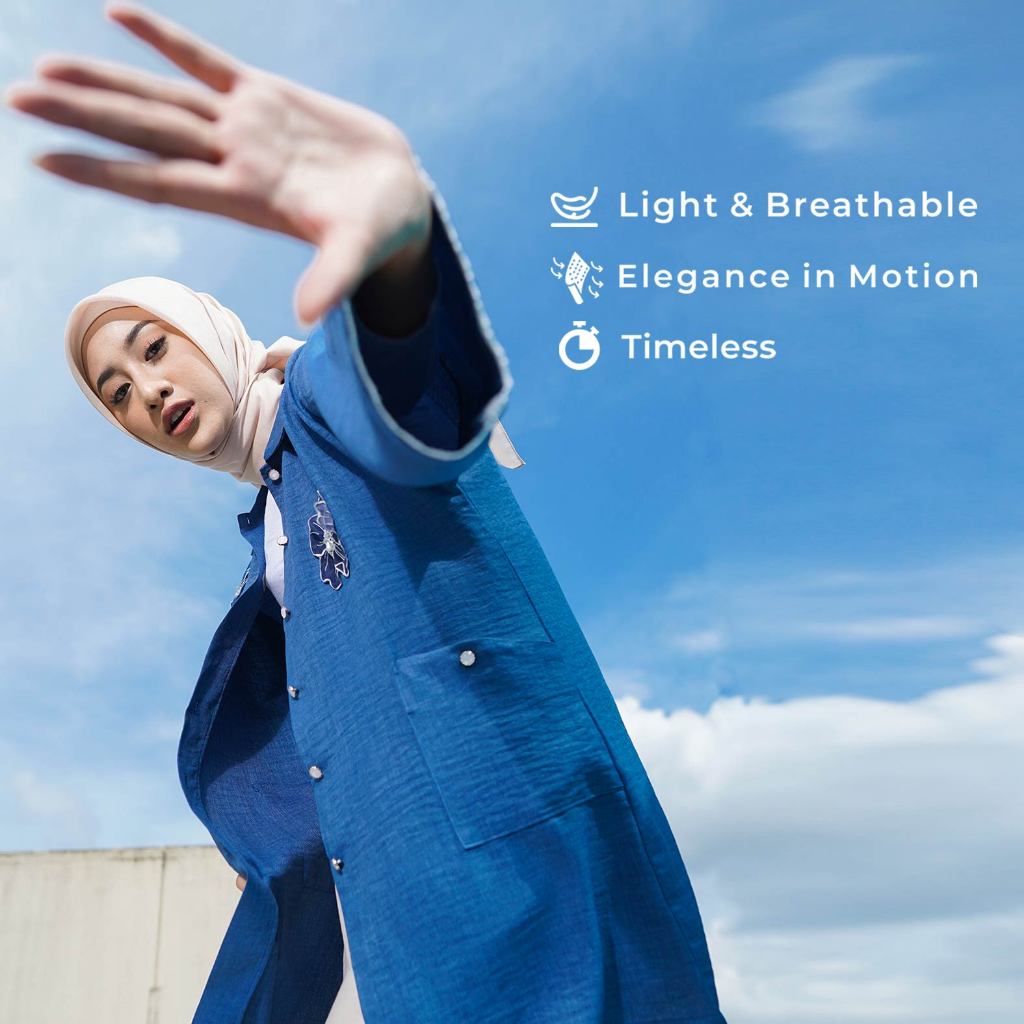 DS Modest – Women’s Linen Tunic Into The Blue Series – Swara