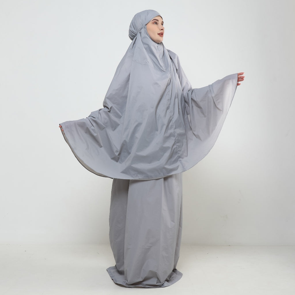 DS Modest - Paket Mukena Travel Khaira 2 in 1 dan Sarung Travel Waterproof