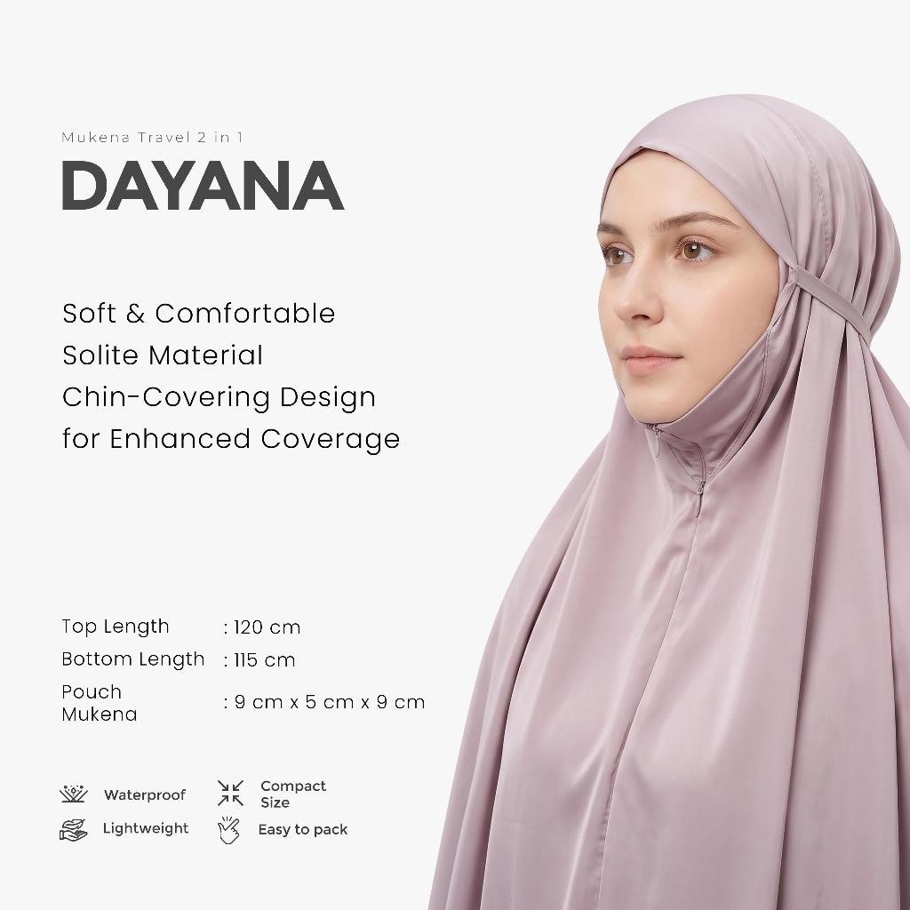DS Modest - Mukena Traveling Mini Pouch Premium 2 in 1 - Dayana (Ritsleting Leher)