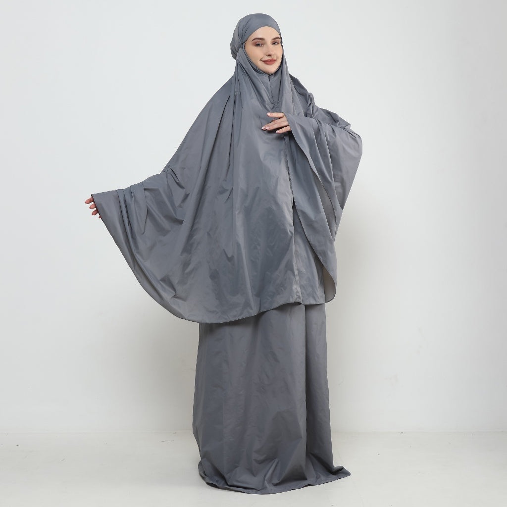 DS Modest - Paket Mukena Travel Khaira 2 in 1 dan Sarung Travel Waterproof