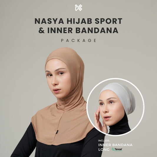 DS Modest - Paket Hemat Hijab Sport Tencel Nasya dan Ciput Tencel