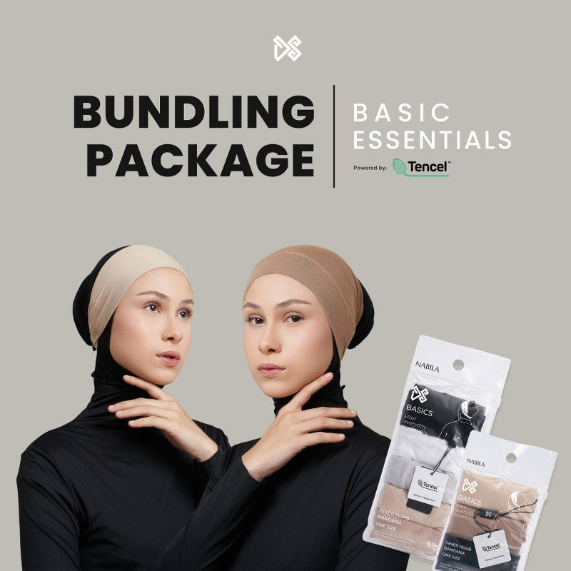 DS Modest - Paket Hemat Ciput Bandana Inner Basic Tencel Essentials
