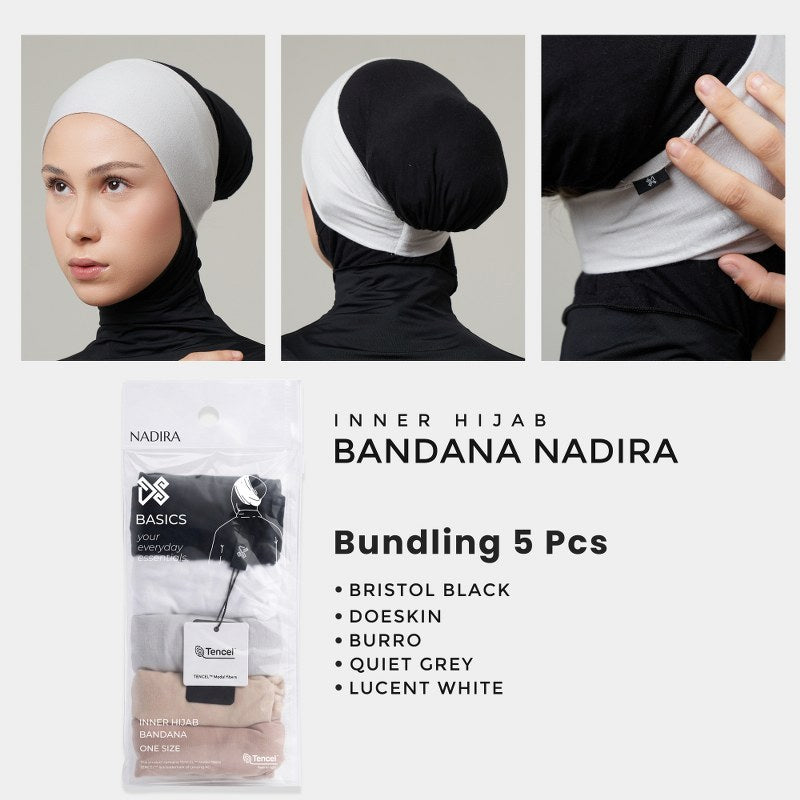 DS Modest - Paket Hemat Ciput Bandana Inner Basic Tencel Essentials