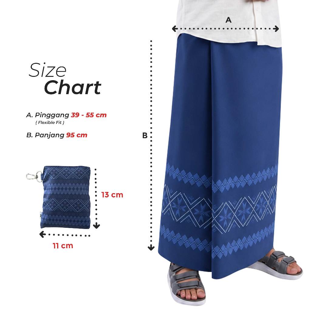 DS Modest - Sarung Travel Motif Waterproof Mini Pocket Size (Rekor MURI Sarung Travel)