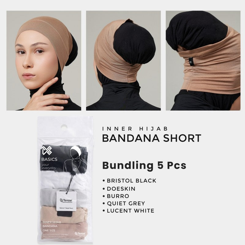 DS Modest - Paket Hemat Ciput Bandana Inner Basic Tencel Essentials