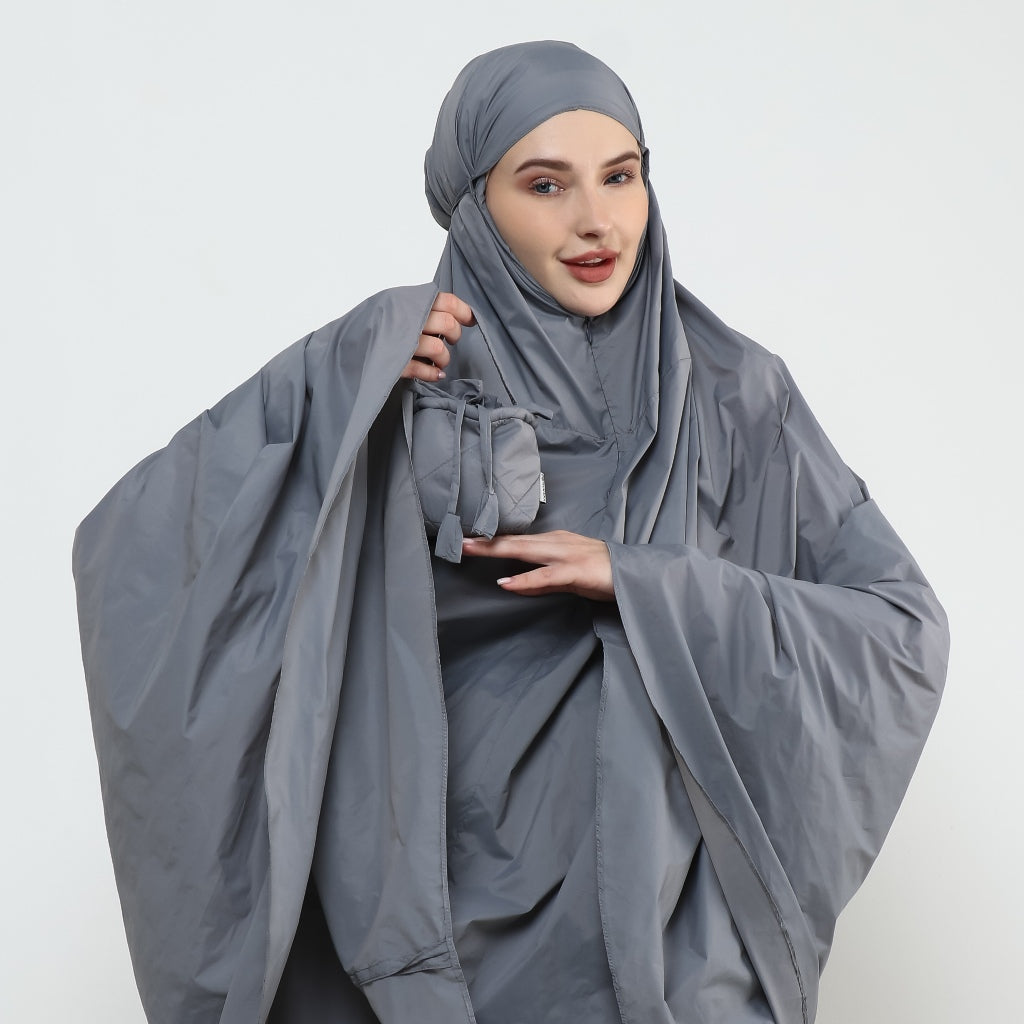 DS Modest - Paket Hemat Mukena Travel Ayra 2 in 1 dan Sajadah Genggam MURI
