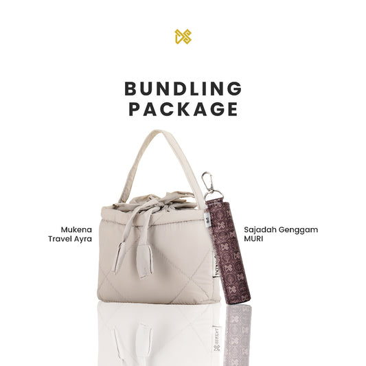 DS Modest - Paket Hemat Mukena Travel Ayra 2 in 1 dan Sajadah Genggam MURI