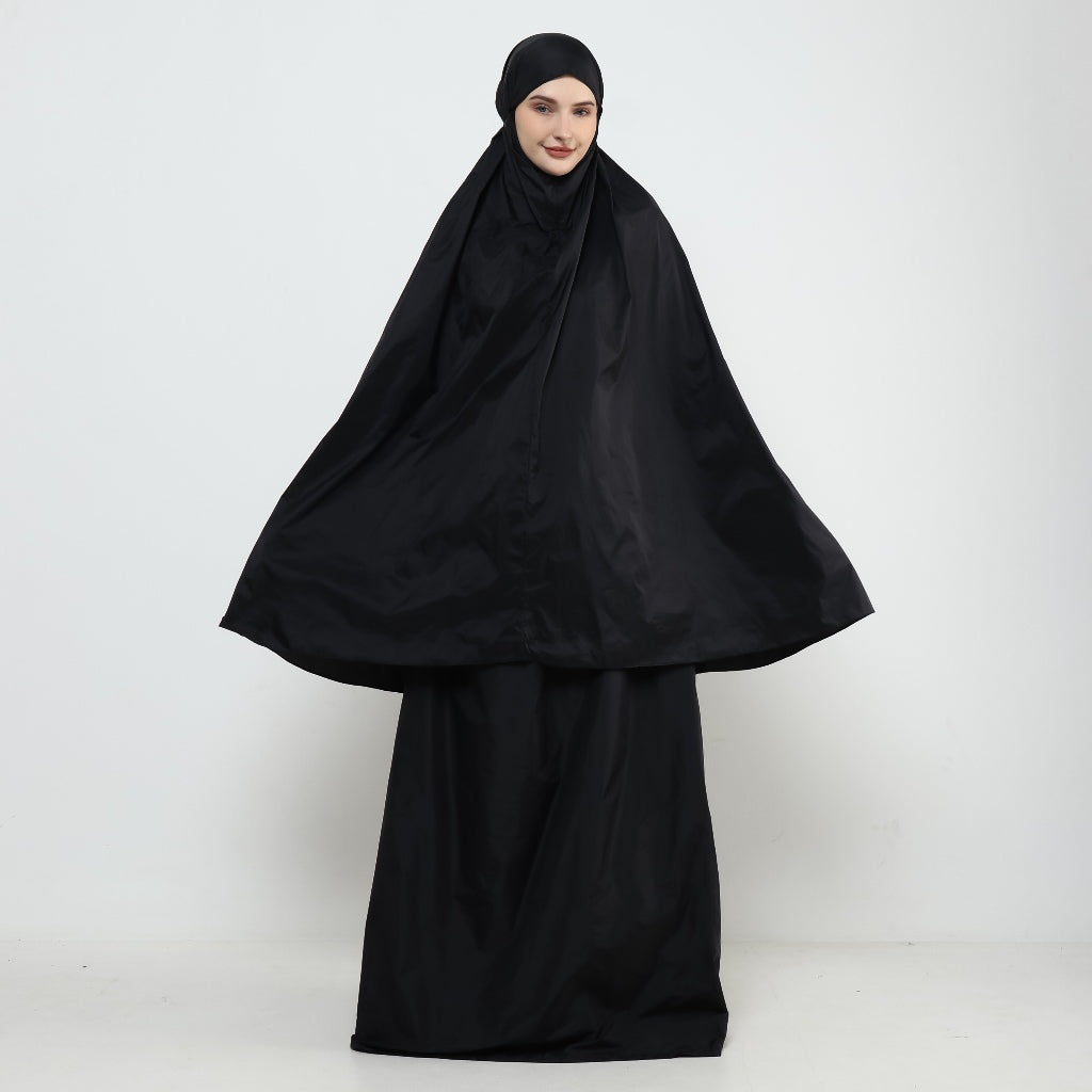 DS Modest - Paket Mukena Travel Khaira 2 in 1 dan Sajadah Genggam Travel Anti Slip