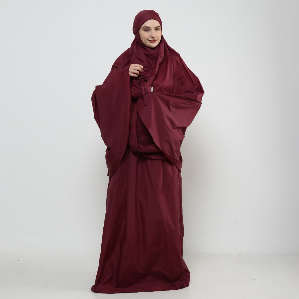 DS Modest - Paket Hemat Mukena Travel Ayra 2 in 1 dan Sajadah Genggam MURI