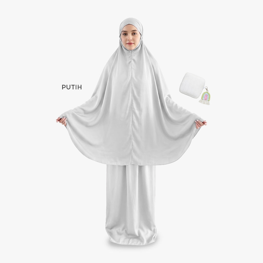 DS Modest - Mukena Traveling Mini Pouch Premium 2 in 1 - Dayana (Ritsleting Leher)