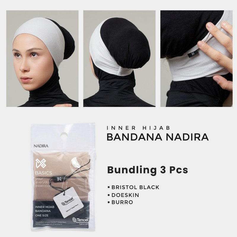 DS Modest - Paket Hemat Ciput Bandana Inner Basic Tencel Essentials