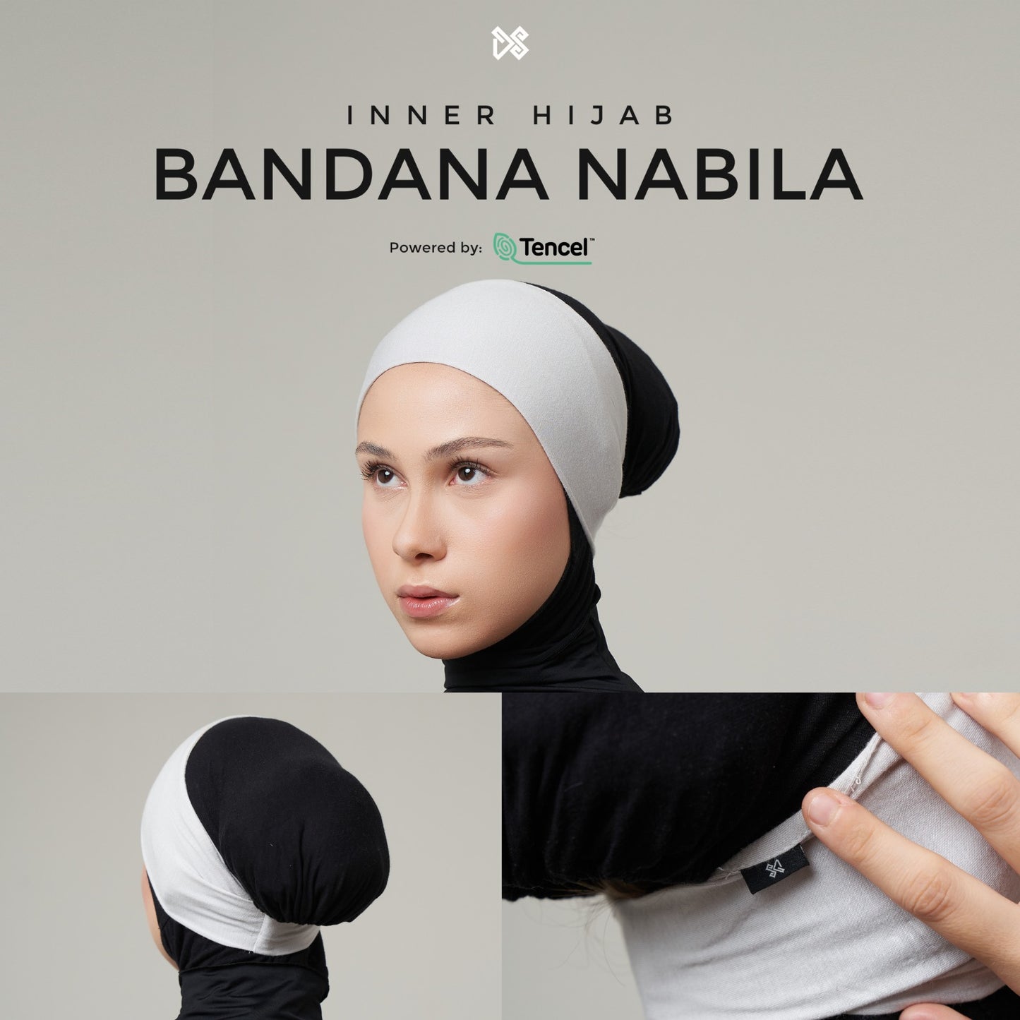 DS Modest - Paket Hemat Inner Bandana & Deker Leher Tencel Premium